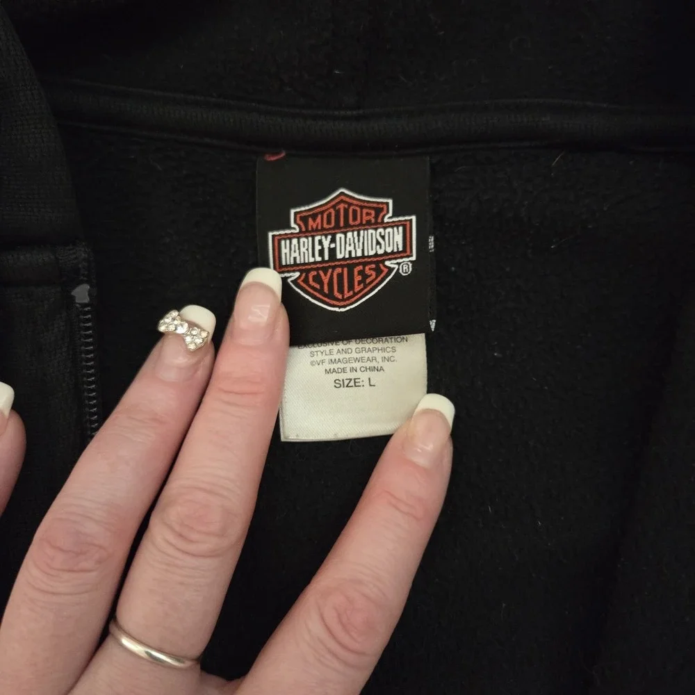 Harley Davidson Zip Up Jacket Size Large Hoodie Motorcycle